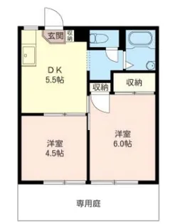 コンシェール霞ヶ関B【1階】の間取り