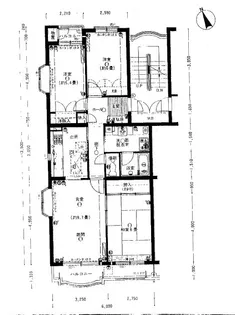 港南台プリンスハイツ四号館第1棟【5階】の間取り