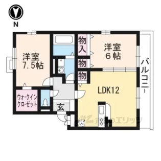 レークタウンB棟【1階】の間取り