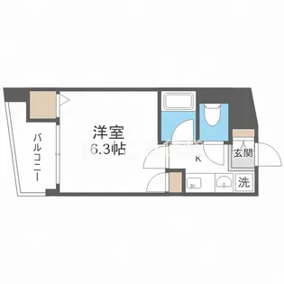 エイペックス大手通【6階】の間取り