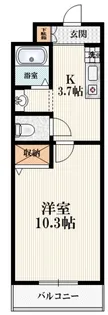 パークサイドスクウェア北新宿【3階】の間取り