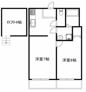 フラットハナタキ【1階】の間取り