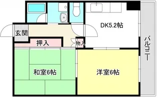ニューエストタカダ【3階】の間取り