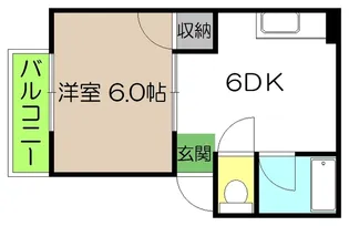 ハウス六本木【1階】の間取り