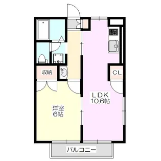 オレンジハイツ【2階】の間取り