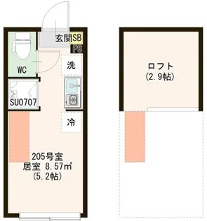 レジデンス・イン初台【2階】の間取り