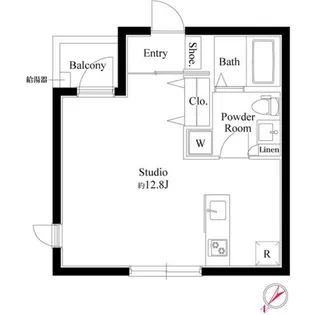 東京都新宿区荒木町【マンション】の間取り