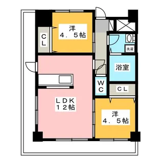 プライムコート【2階】の間取り