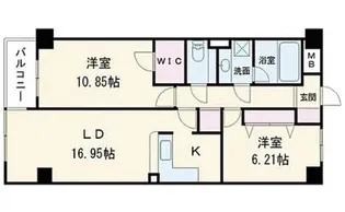 東京都世田谷区桜新町1【マンション】の間取り