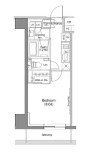 東京都新宿区水道町【マンション】の間取り