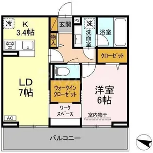 リシェスみのり台 A・B・C C棟【2階】の間取り