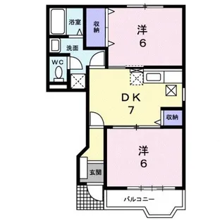 神奈川県南足柄市岩原【アパート】の間取り