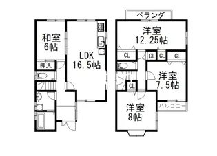 京都府京都市伏見区納所下野【一戸建】の間取り