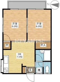 グリーンハイツ吉祥B【1階】の間取り