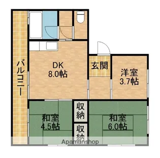 パラシオン萩丘【4階】の間取り