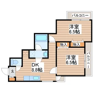 ベルコムン原町【2階】の間取り
