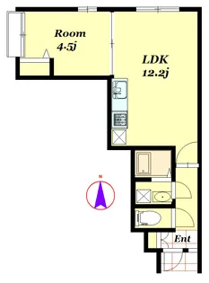 1LDKの間取り画像
