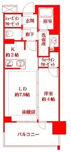 リビオタワー羽沢横浜国大【7階】の間取り