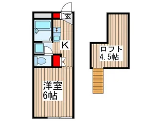 レインボーパレス【2階】の間取り