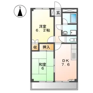 インタールナハイム【1階】の間取り