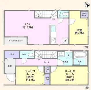 東京都世田谷区玉堤2【一戸建】の間取り