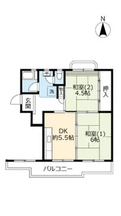 UR泉南尾崎【5階】の間取り
