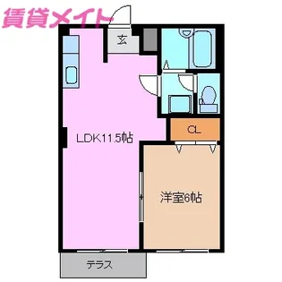 シーサイドハイツ【1階】の間取り