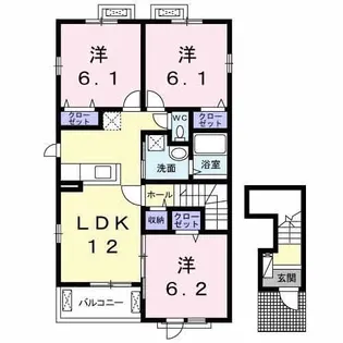 セレノカーサII【2階】の間取り