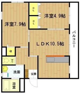 三重県伊勢市小俣町明野【マンション】の間取り