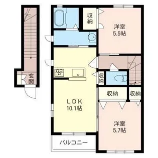 スカイピクシーA【2階】の間取り