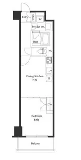 プライマル小石川【4階】の間取り