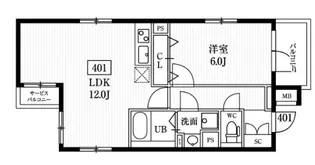 エルファーロ神楽坂【3階】の間取り