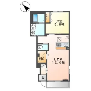 ライジングムサシ【1階】の間取り
