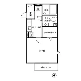 神奈川県藤沢市鵠沼石上3【アパート】の間取り