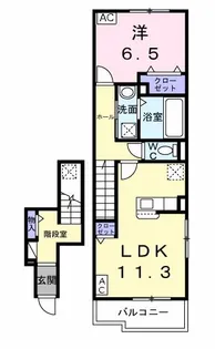 コントレイル【2階】の間取り