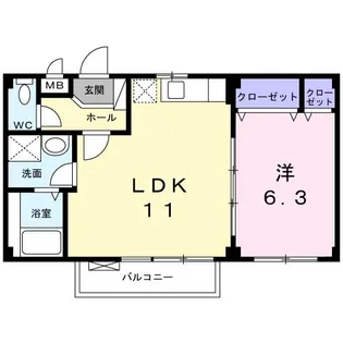 ノーブル ロジュマン【2階】の間取り