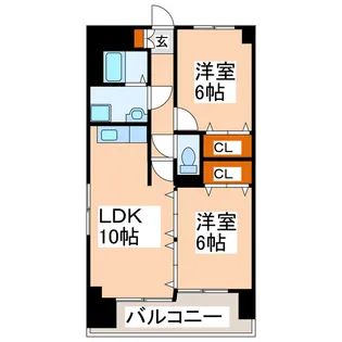 ヴァン・ドゥノーブルII【2階】の間取り