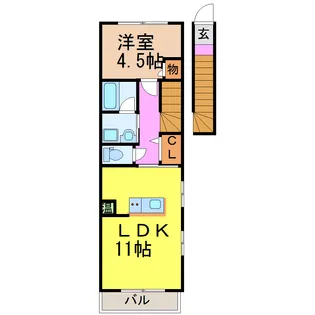 ハウス北原【2階】の間取り