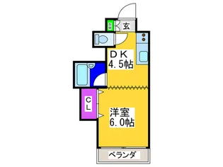 ボンヌシャンス【4階】の間取り