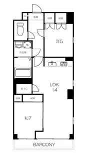 アトゥレ柿の木坂【5階】の間取り