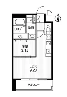 アーバンフラッツ西中島【7階】の間取り
