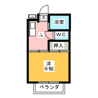 グリーンハイツB【2階】の間取り