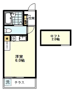 ハイツルーセント【2階】の間取り