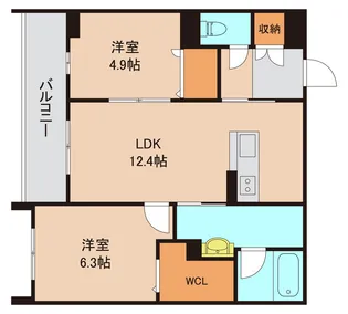 グランドゥール凪【2階】の間取り