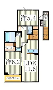 パーシモンN【2階】の間取り