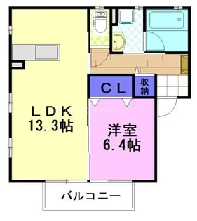 キラテック・リアン【1階】の間取り