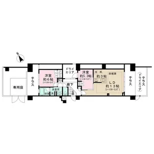 THEパームス西ヶ原【1階】の間取り