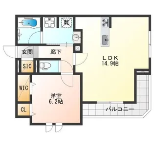 クラシスト東粉浜WEST【3階】の間取り