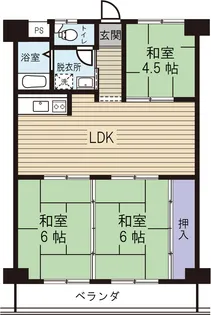 エスコートいさむI【6階】の間取り