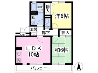 エーデルハイムB【2階】の間取り